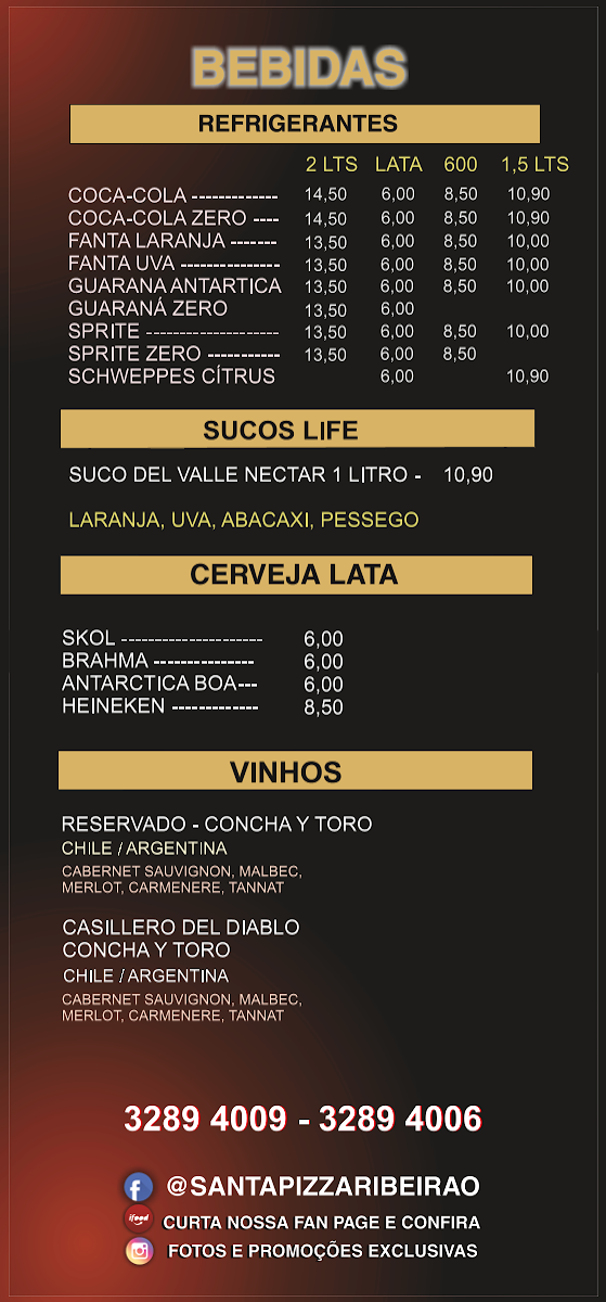 Menu Santa Pizza Ribeirão-2